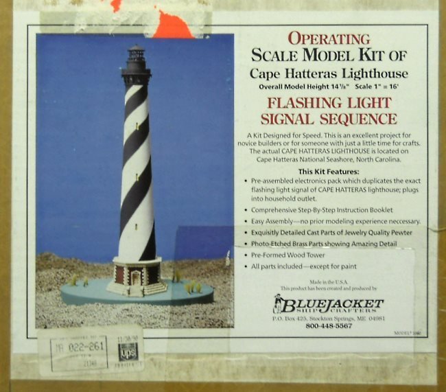 Bluejacket 1/72 Operating Cape Hatteras Lighthouse, 1080 plastic model kit